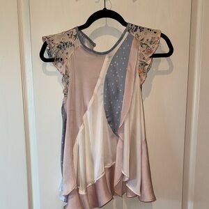 KOCH Floral and Star Sleeveless Blouse